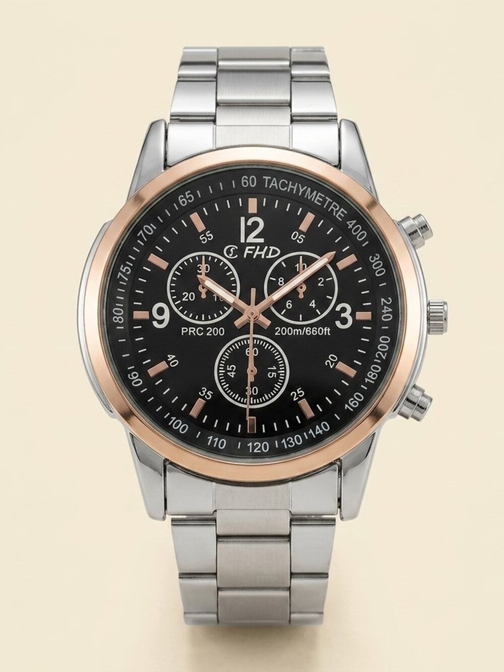 Full Steel Men's Quartz Casual Chronograph Watch